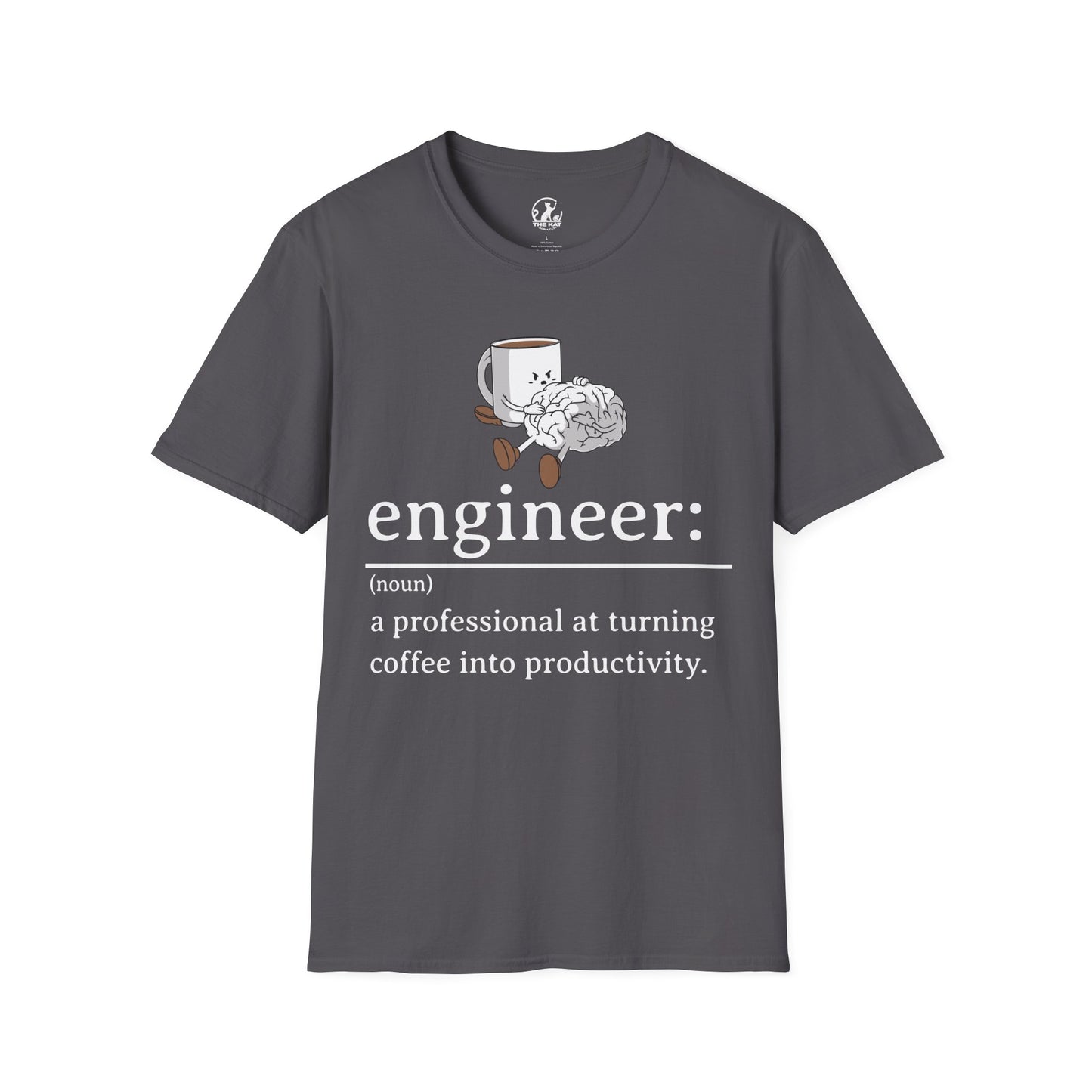 T-Shirt - engineer: " a professional at turning coffee into productivity"