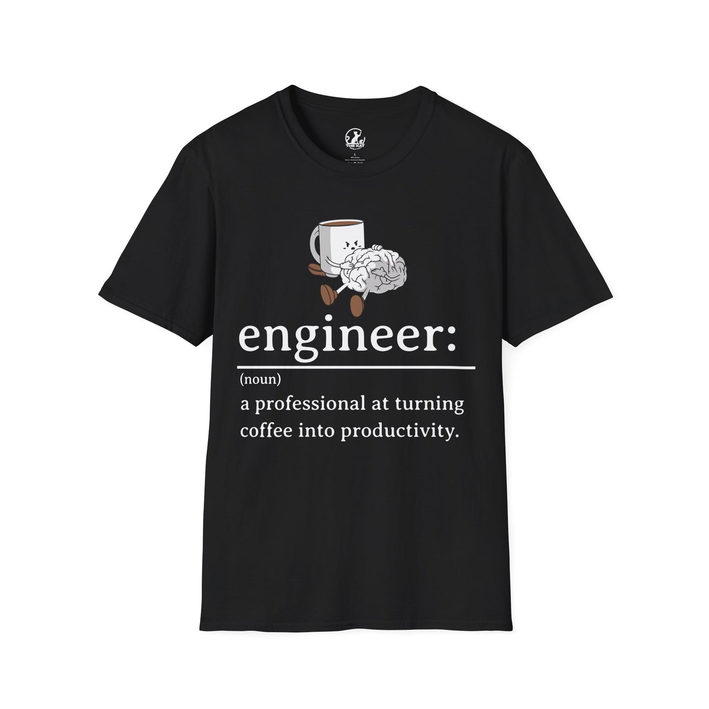 T-Shirt - engineer: " a professional at turning coffee into productivity"