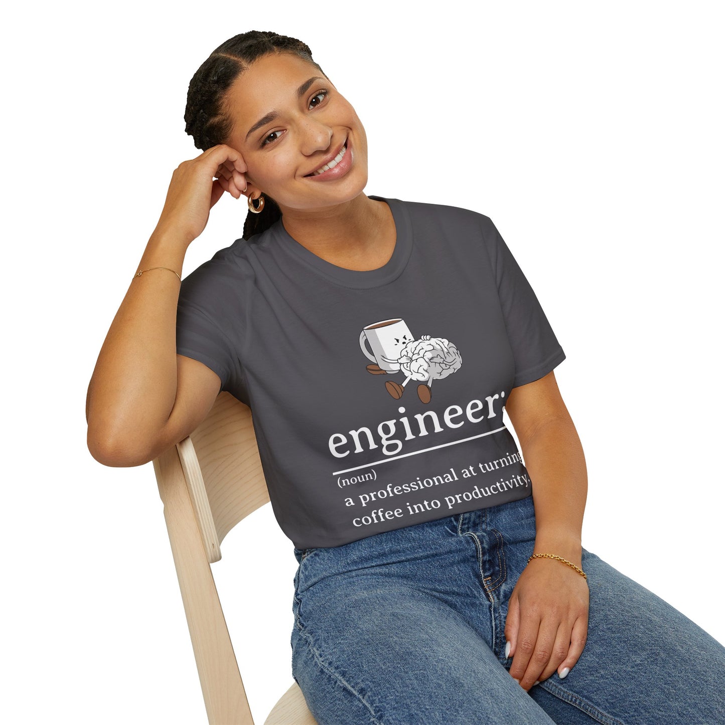 T-Shirt - engineer: " a professional at turning coffee into productivity"