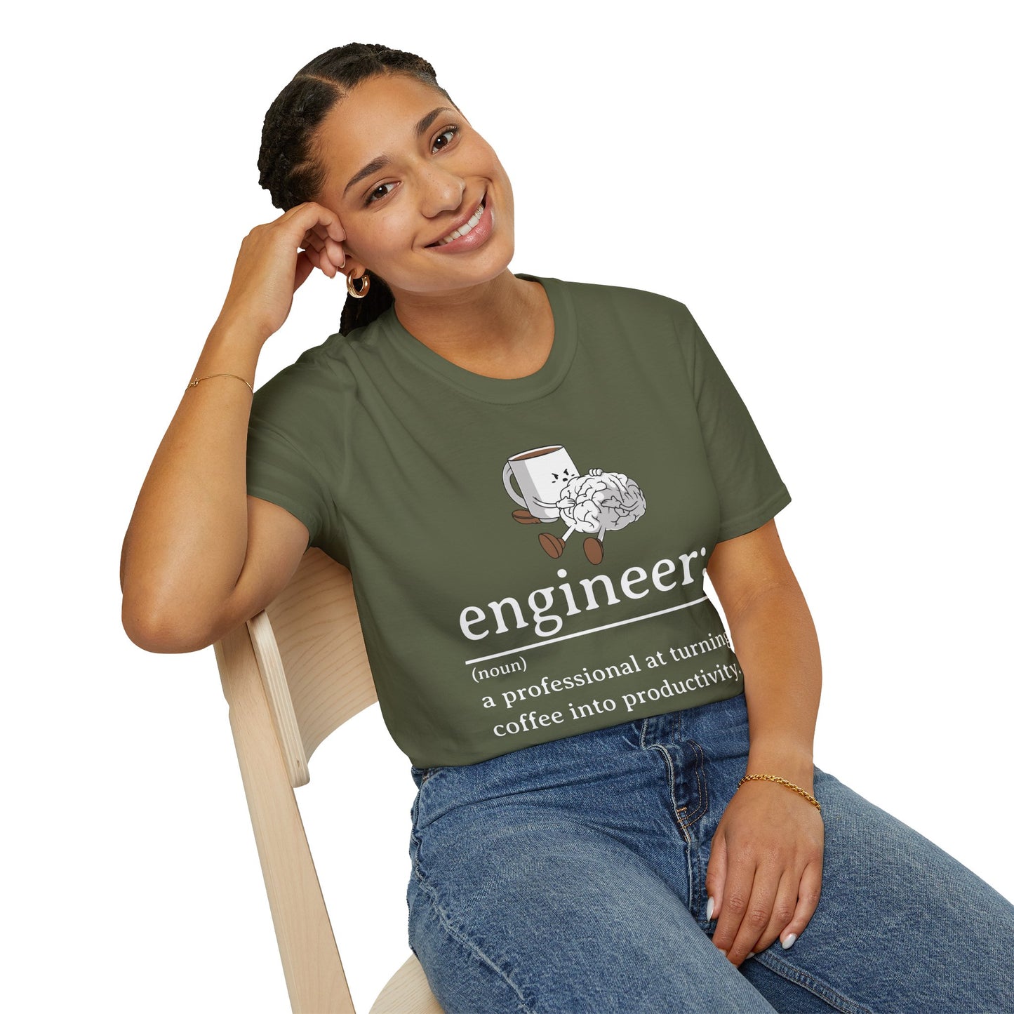 T-Shirt - engineer: " a professional at turning coffee into productivity"