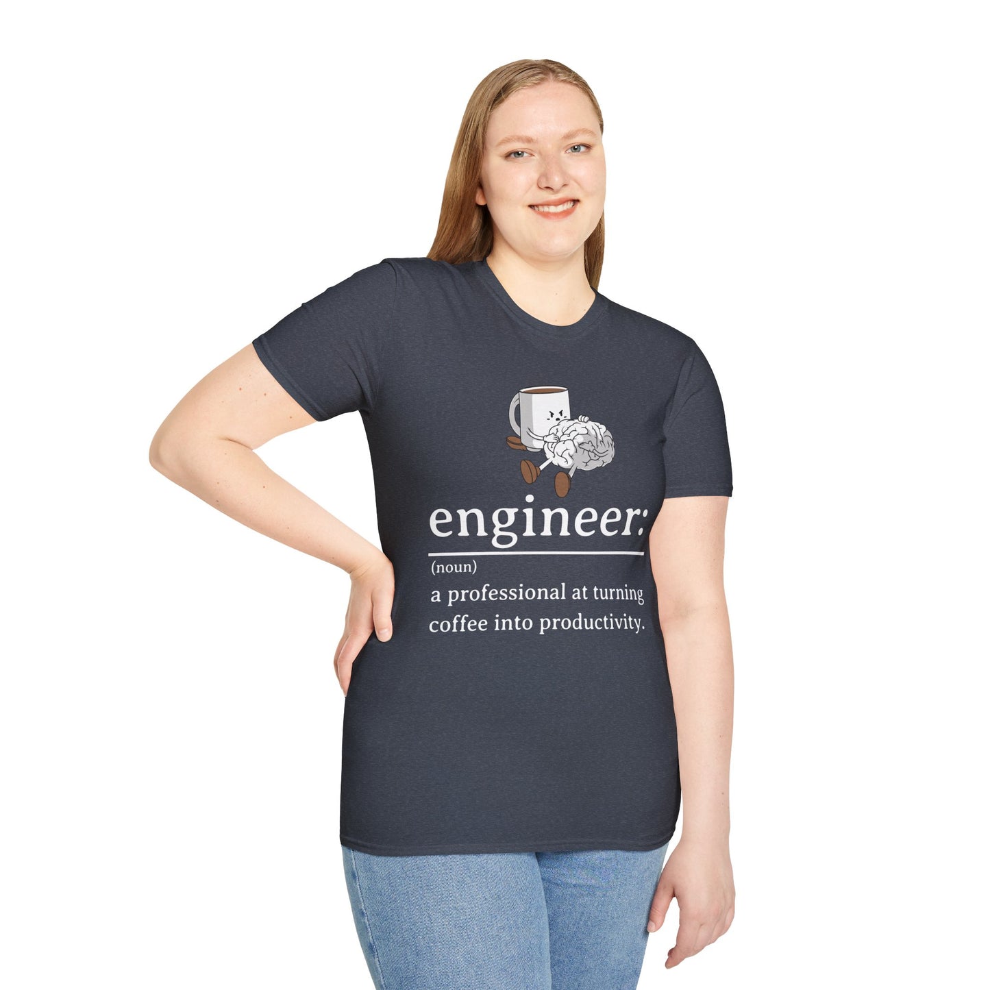 T-Shirt - engineer: " a professional at turning coffee into productivity"