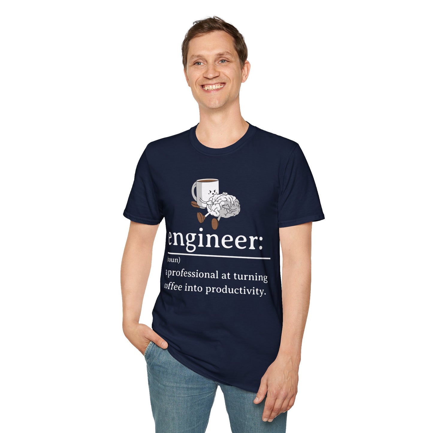 T-Shirt - engineer: " a professional at turning coffee into productivity"