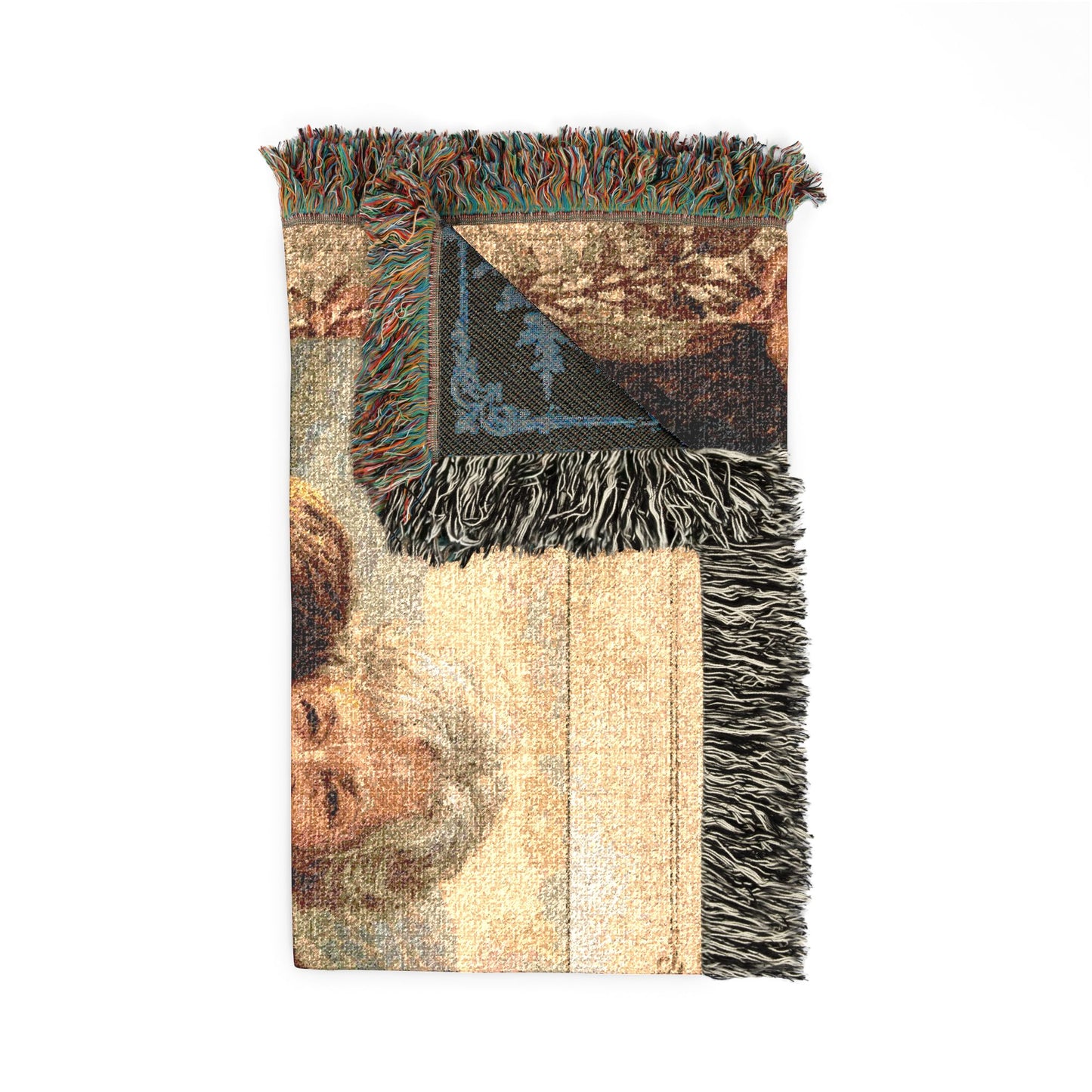 Personalized Grandchildren Photo Woven Blanket | Custom Grandkids Portrait Gift