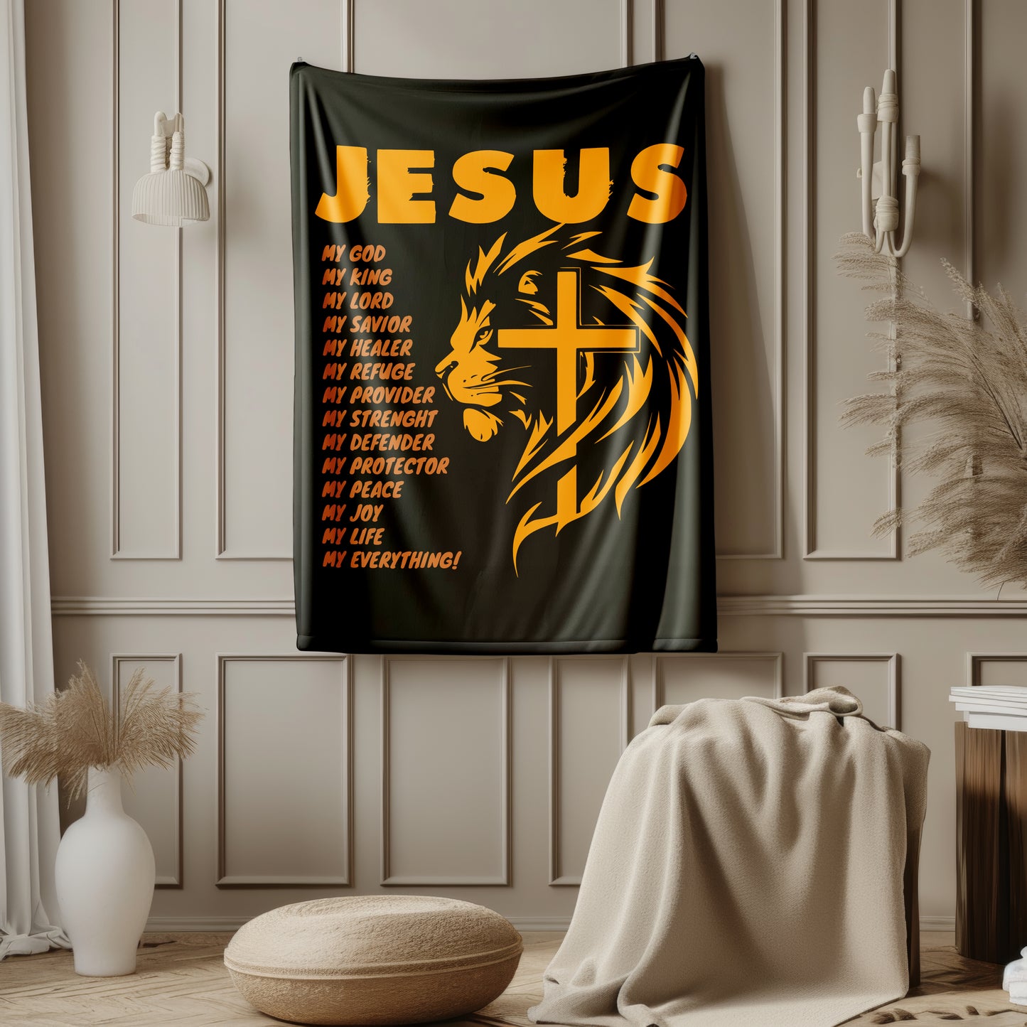 Plush Blanket - Jesus My... (Black)