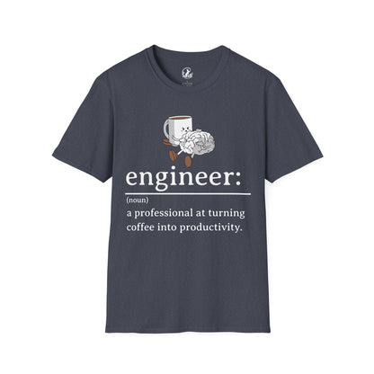 T-Shirt - engineer: " a professional at turning coffee into productivity"
