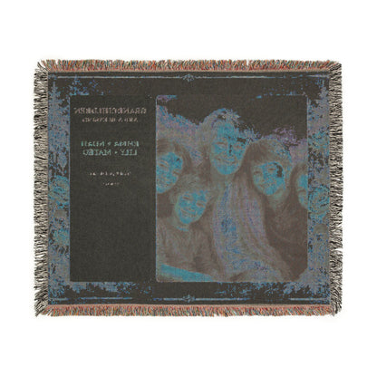 Personalized Grandchildren Photo Woven Blanket | Custom Grandkids Portrait Gift