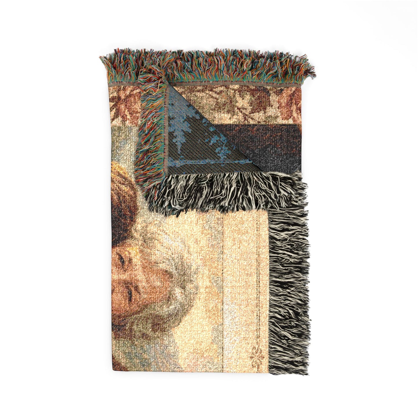 Personalized Grandchildren Photo Woven Blanket | Custom Grandkids Portrait Gift