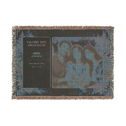 Personalized Mom Photo Woven Blanket | Custom Family Portrait & Bible Verse Gift