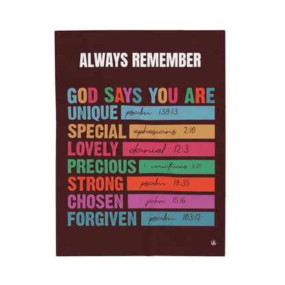 Plush Blanket - God Says You Are