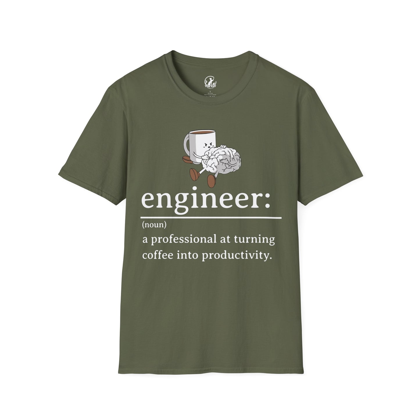 T-Shirt - engineer: " a professional at turning coffee into productivity"