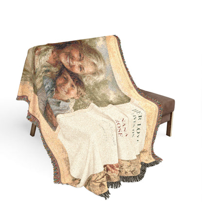 Personalized Nana Photo Woven Blanket | Grandchildren Portrait & Bible Verse Gift