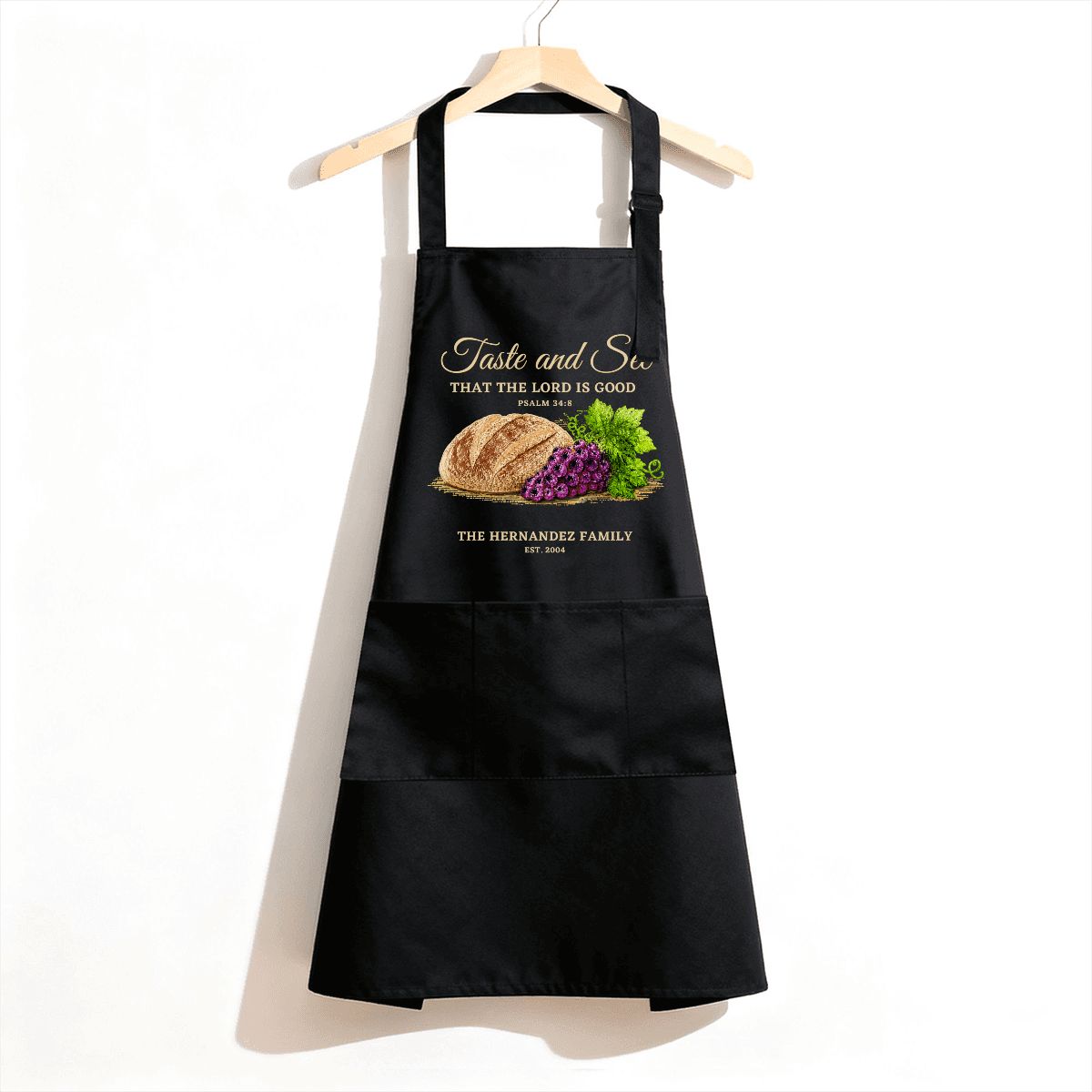 Personalized Taste and See Kitchen Apron | Psalm 34:8