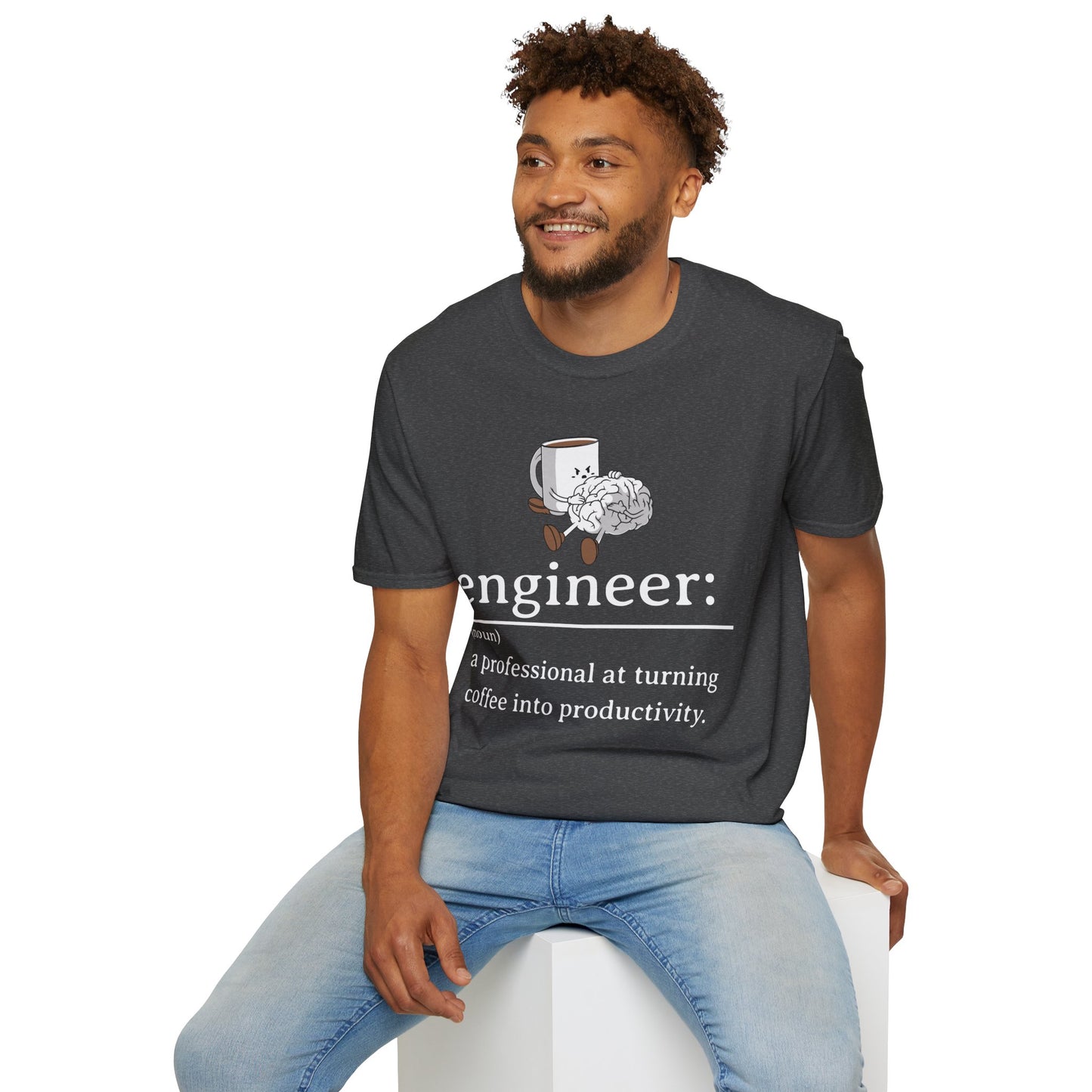 T-Shirt - engineer: " a professional at turning coffee into productivity"