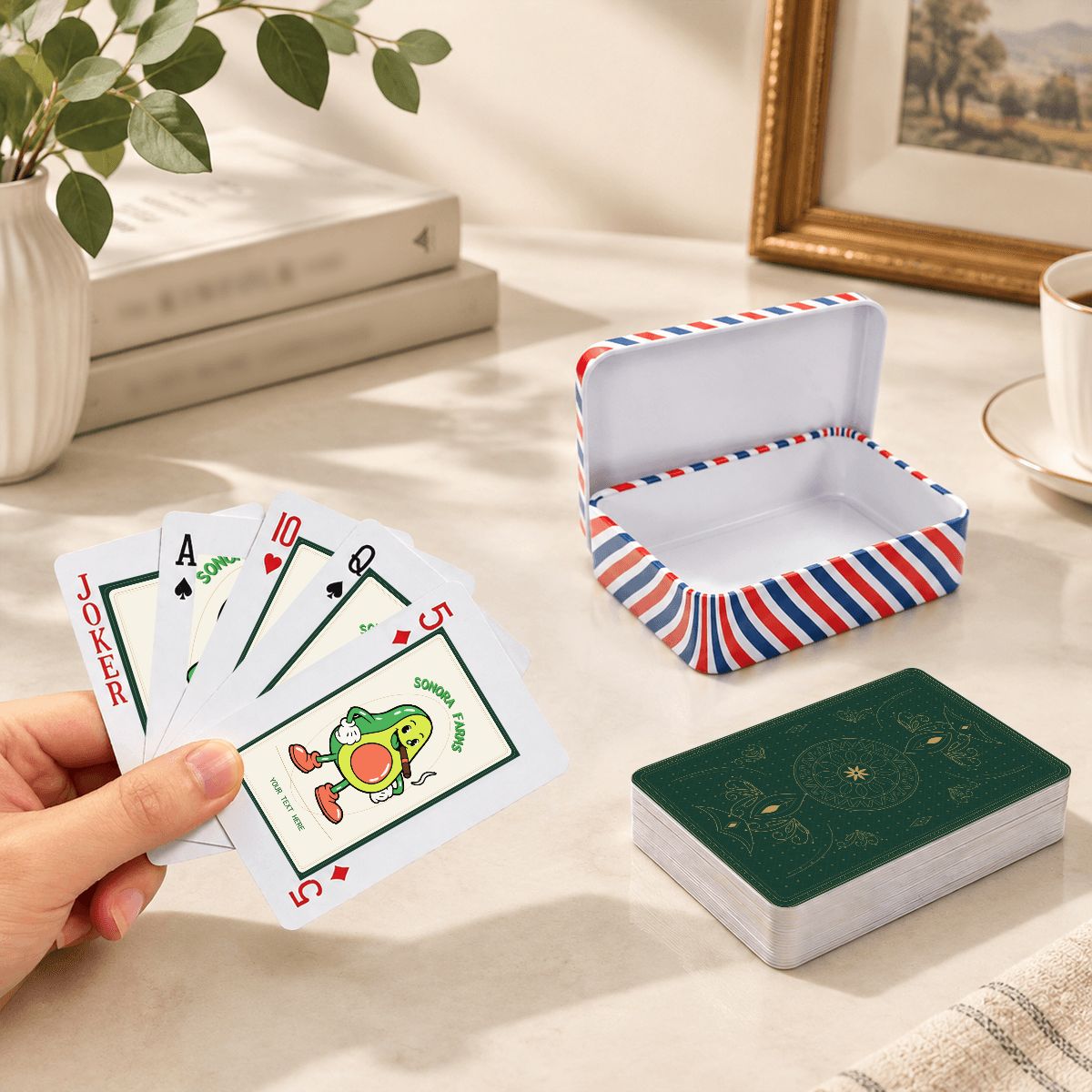 Custom Logo Playing Cards with Tin Case | Standard Corporate Deck