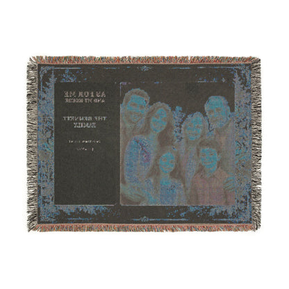 Personalized Christian Family Woven Blanket | Custom Photo & Bible Verse