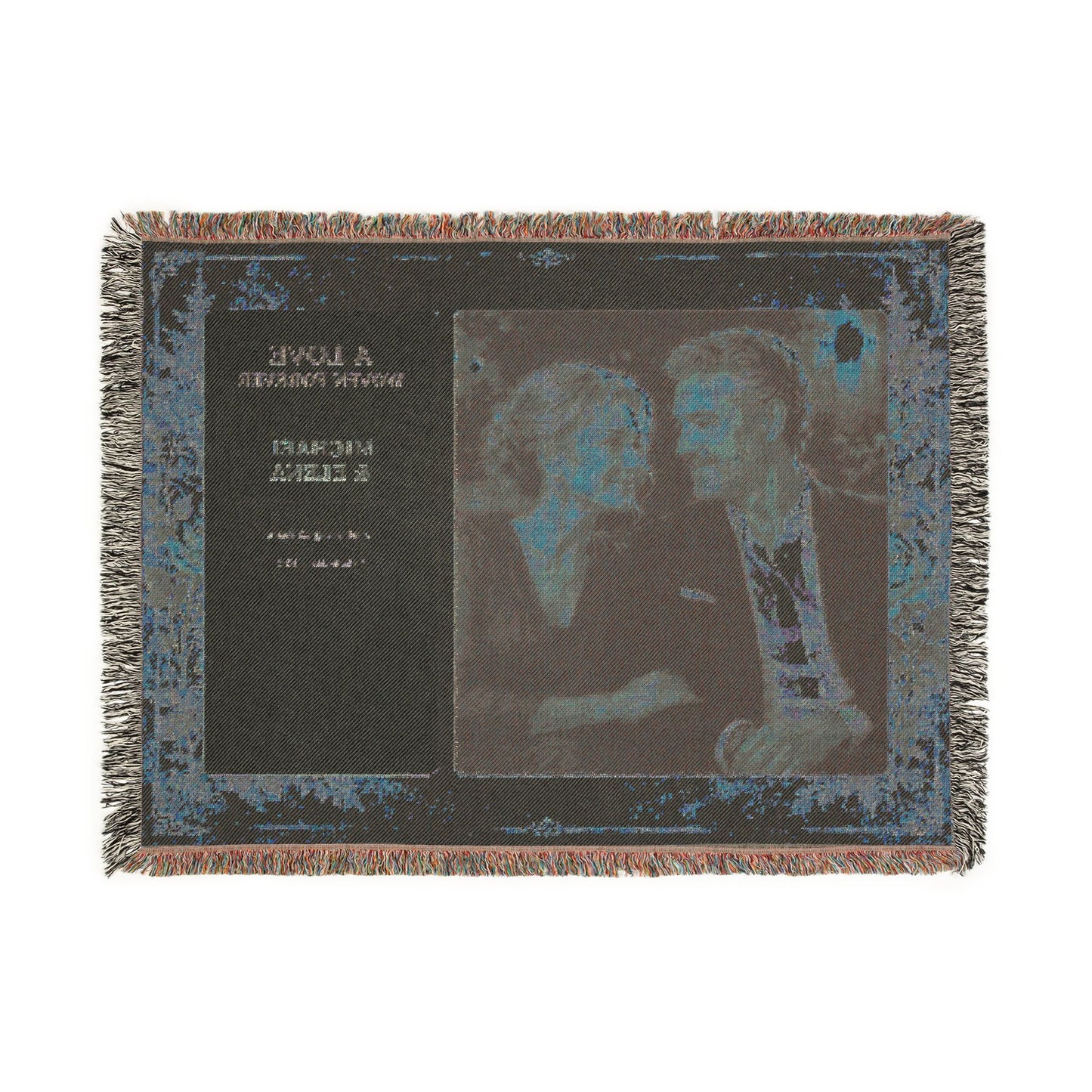 Personalized Anniversary Photo Woven Blanket | Custom Couple Portrait Gift