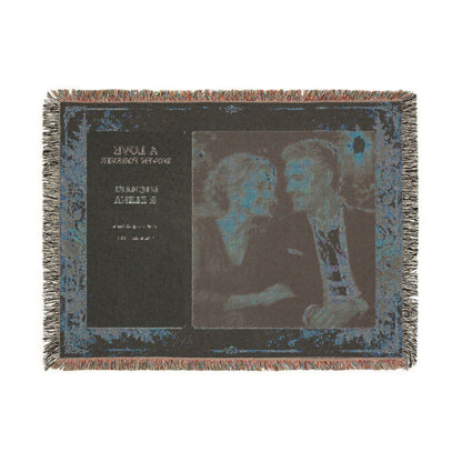 Personalized Anniversary Photo Woven Blanket | Custom Couple Portrait Gift