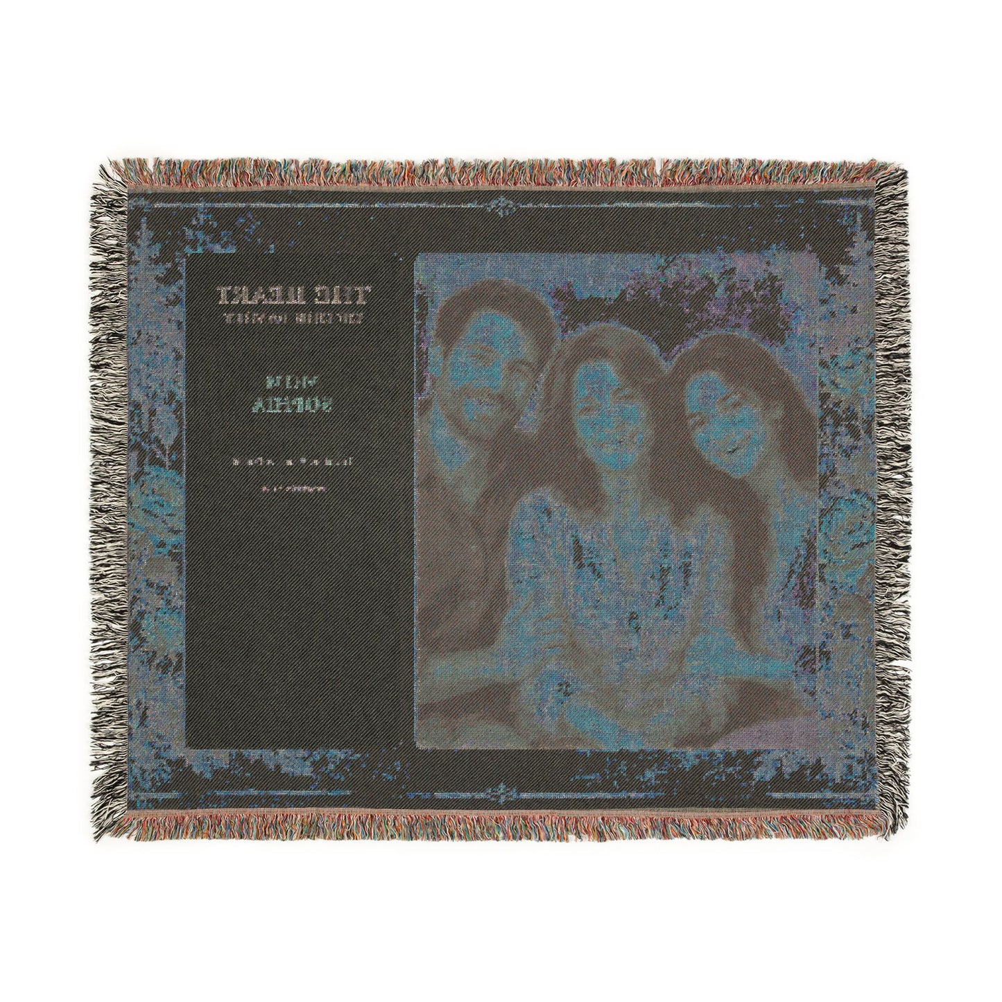Personalized Mom Photo Woven Blanket | Custom Family Portrait & Bible Verse Gift
