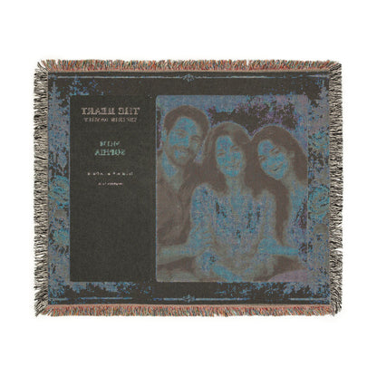 Personalized Mom Photo Woven Blanket | Custom Family Portrait & Bible Verse Gift