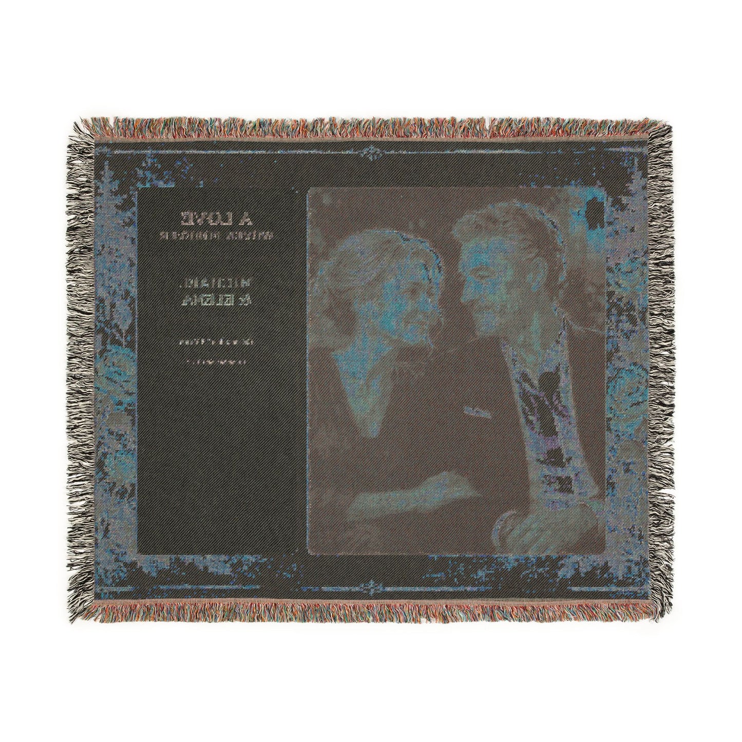 Personalized Anniversary Photo Woven Blanket | Custom Couple Portrait Gift