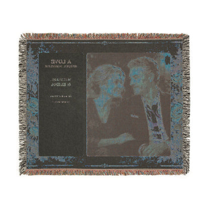 Personalized Anniversary Photo Woven Blanket | Custom Couple Portrait Gift