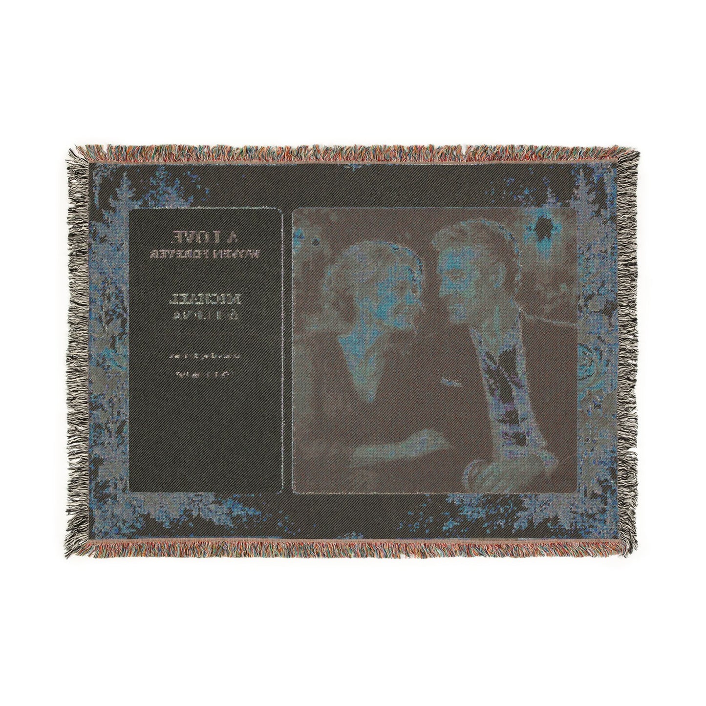 Personalized Anniversary Photo Woven Blanket | Custom Couple Portrait Gift