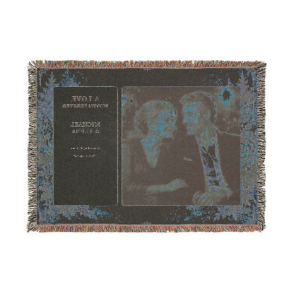 Personalized Anniversary Photo Woven Blanket | Custom Couple Portrait Gift