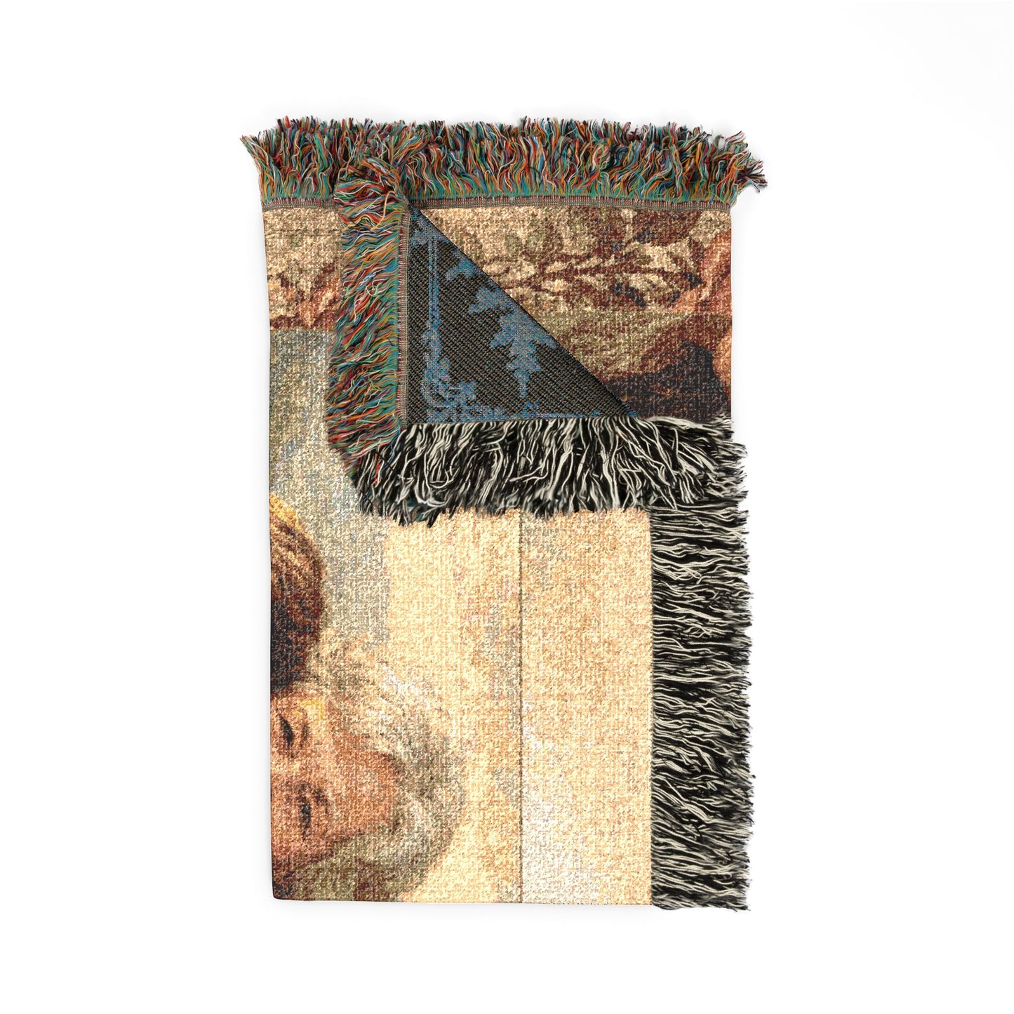 Personalized Grandchildren Photo Woven Blanket | Custom Grandkids Portrait Gift