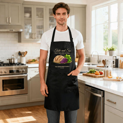 Personalized Taste and See Kitchen Apron | Psalm 34:8