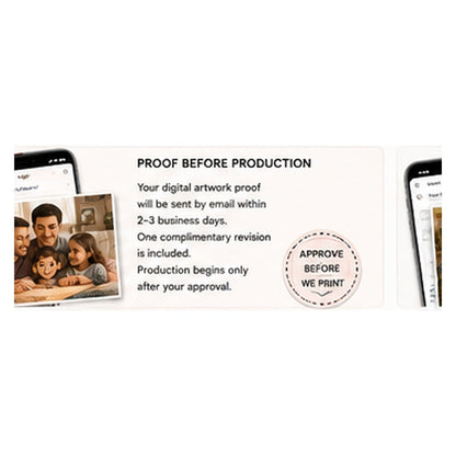 Daughter personalized blanket proof approval process before production