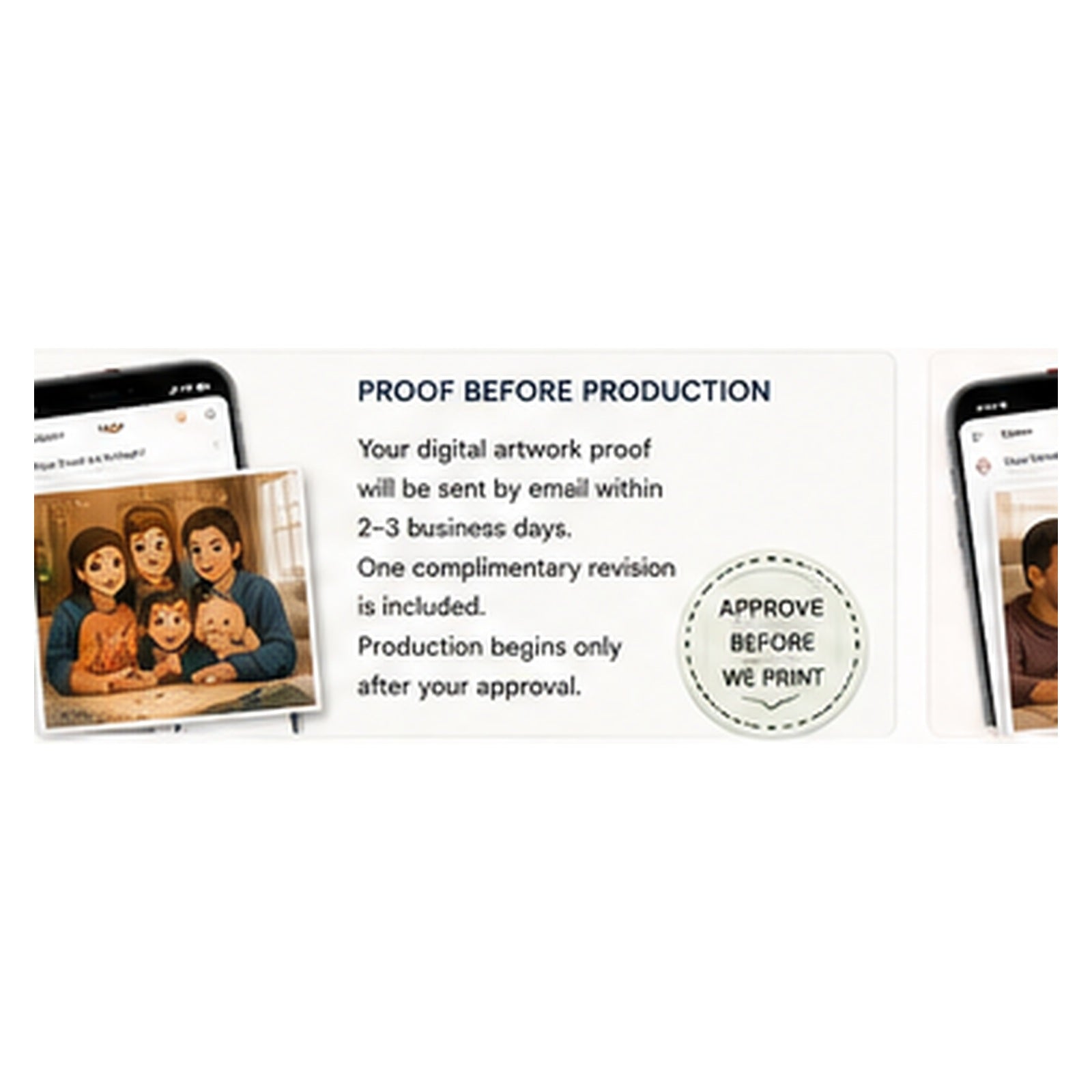 Son personalized blanket proof approval process before production